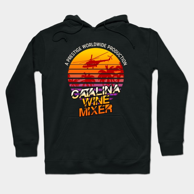 Catalina Wine Mixer retro Hoodie by guyfawkes.art